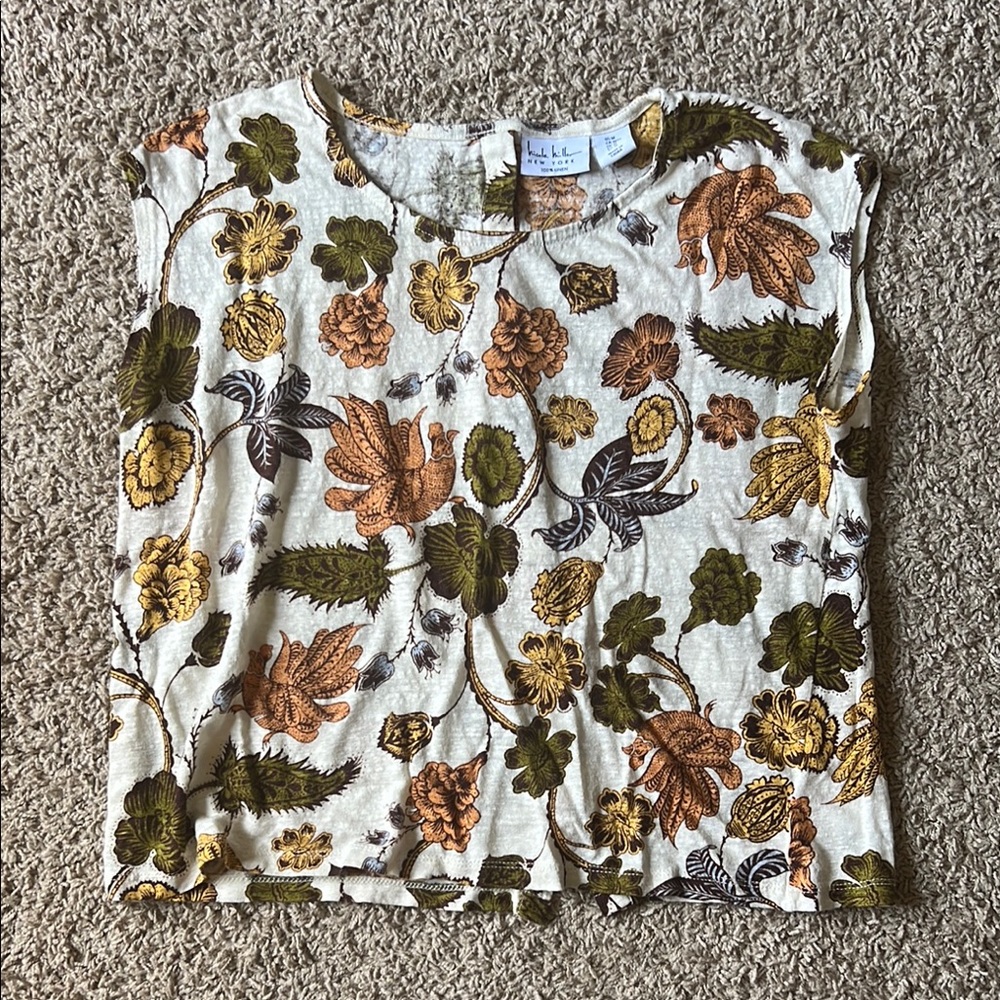 Nicole Miller Multicolor Floral Blouse